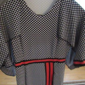 Checkered Caped Dress